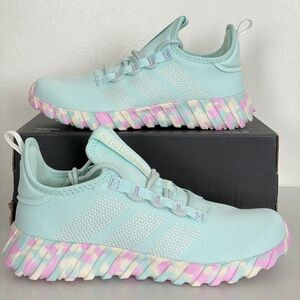 NEW Adidas Kaptir Flow K Sneakers - Size 6Y (Fits Women’s 7.5) - Mint/Camo